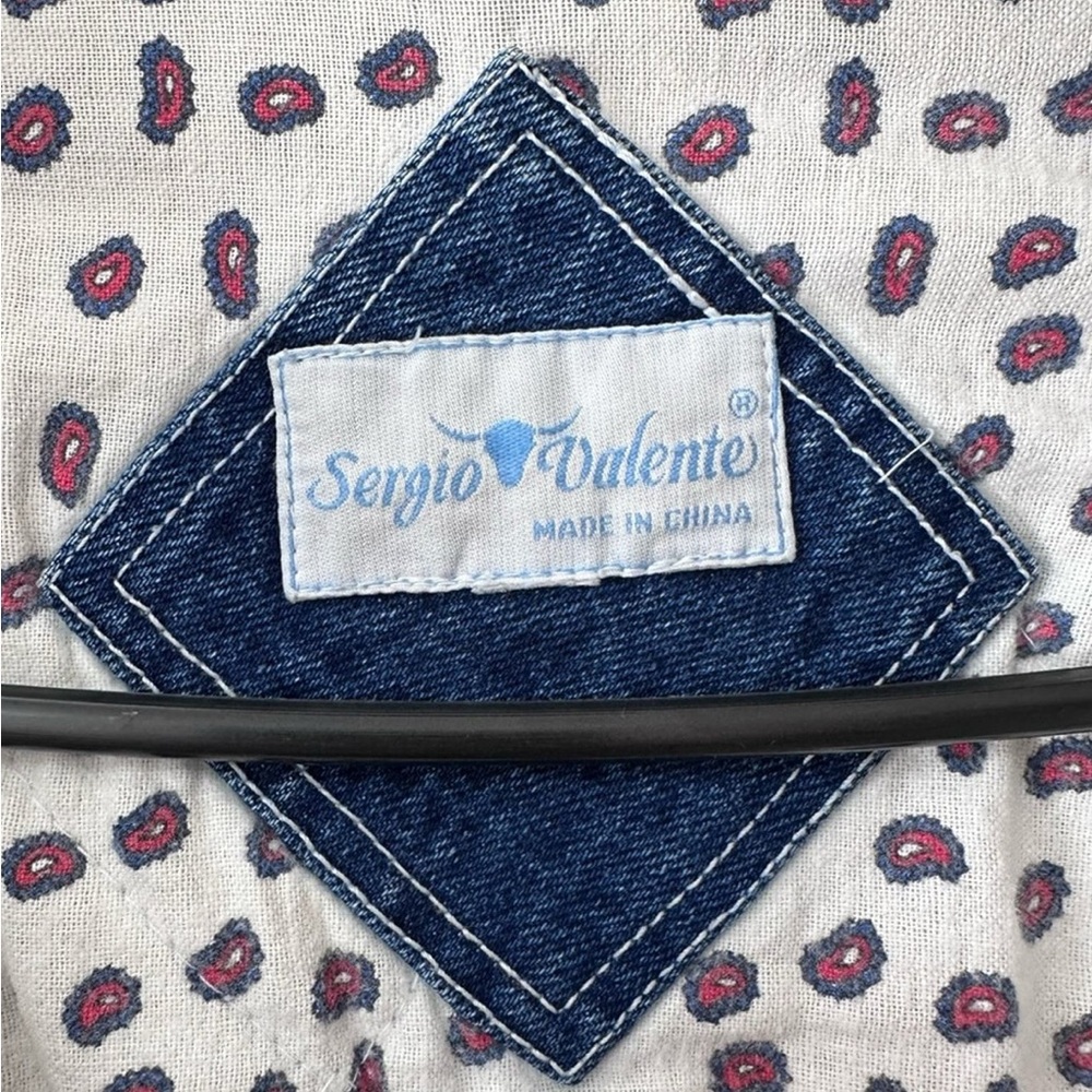 sergio valente • vintage denim jacket quilted jean barn coat 80s 90s y2k - Picture 11 of 11